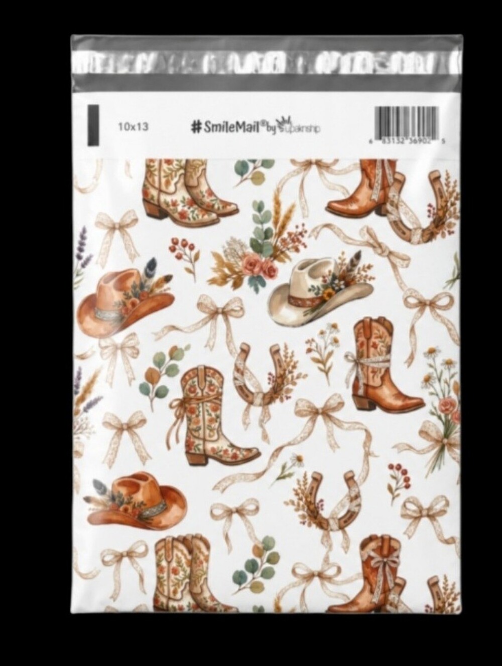 20ct. 10x13 Western Cowboy Boots & Hats Bonus Random Thank You Cards/Stickers - Picture 3 of 6
